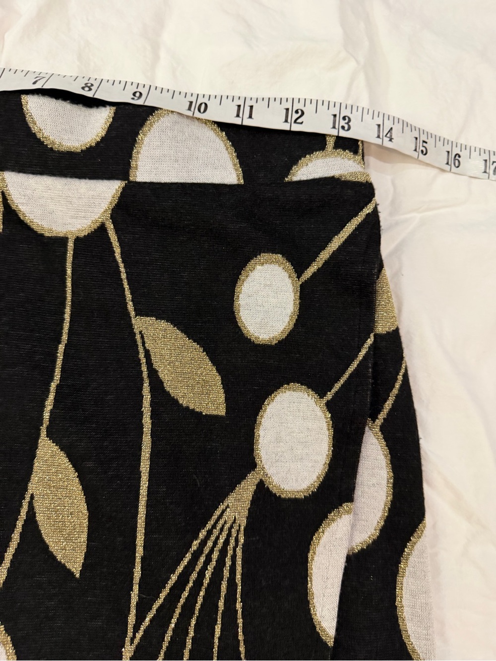 ANTHROPOLOGIE MAEVE Craspedia Metallic Faux Wrap Knit Skirt XS - Picture 9 of 12